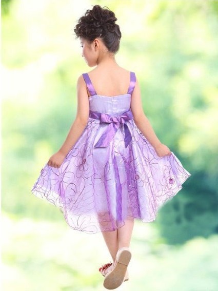 Flower Short A-line/Princess Hand-made Tulle Sleeveless Straps Flower Girl Dresses