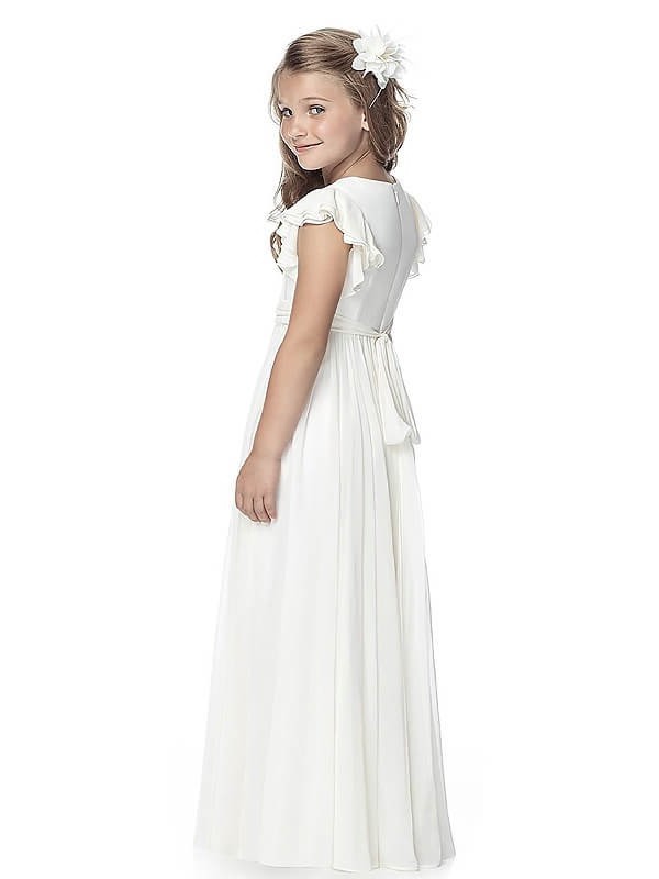 A-line/Princess Sleeveless Scoop Floor-Length Chiffon Flower Girl Dresses