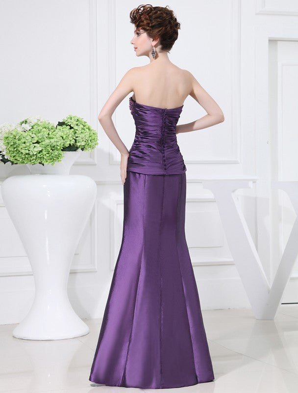 Taffeta Long Mother of Sleeveless Beading Trumpet/Mermaid Strapless the Bride Dresses