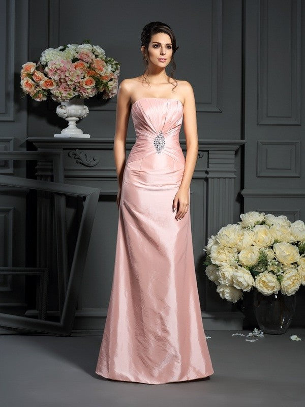 Strapless Mother of Pleats Long Sleeveless A-Line/Princess Taffeta the Bride Dresses