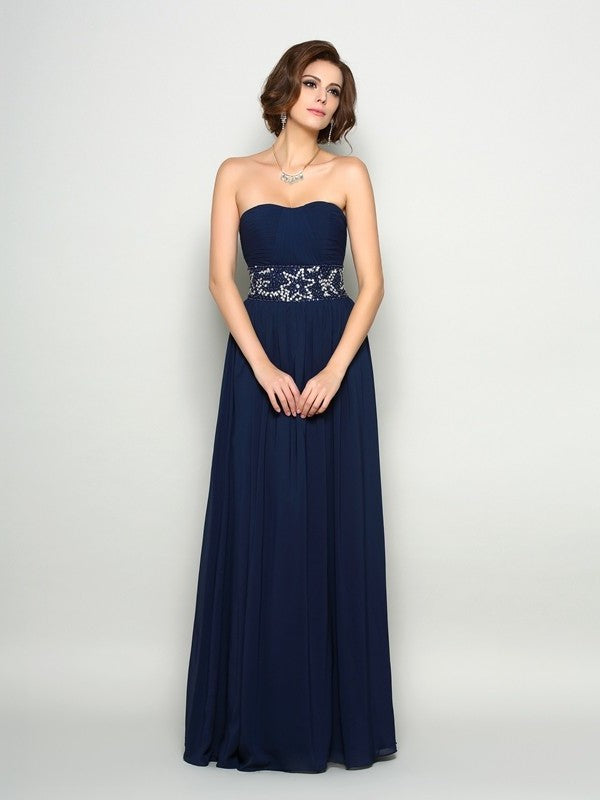 Chiffon Sleeveless Beading A-Line/Princess Sweetheart of Mother Long the Bride Dresses