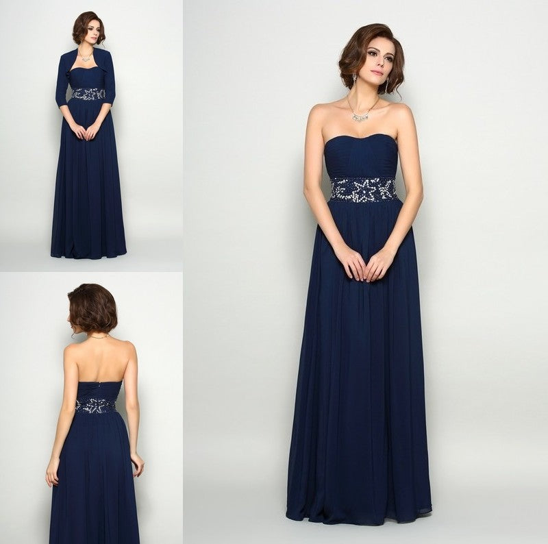 Chiffon Sleeveless Beading A-Line/Princess Sweetheart of Mother Long the Bride Dresses